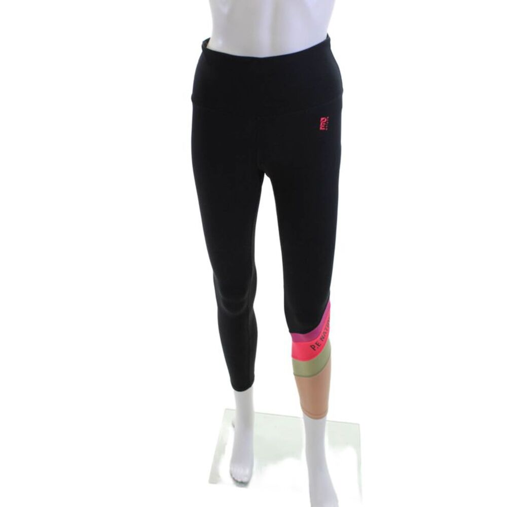 PE Nation Womens Ankle Leggings Black 65% Recycled Nylon Size S
